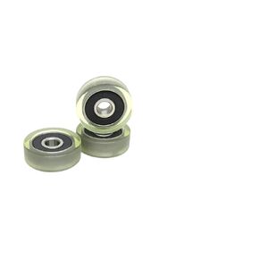 1pcs OD 24 mm PU Flat Type Coated Wheels 6x24x8 mm PU62624-8 Polyurethane Soft Rubber Mechanical Automation Bearing Guide Wheel(PU60624-6 6x24x6mm) in Saudi Arabia