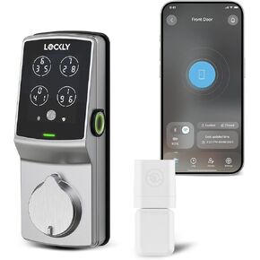 Lockly Guard Deadbolt PGD728WPU Commercial Smart Lock – UL10B/10C Fire Rated Keypad Deadbolt with Fingerprint, Wi-Fi & Bluetooth, Alexa & Google Compatible, 8 AA Batteries, Rekeyable Door Lock in Kuwait