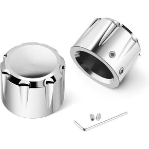 Black Front Axle Nut Cover Cap, Front Fork Cap Nut Cover Compatible for Harley Davidson 2002-2024 Softail Dyna Iron 883 Electra Glide Road Glide Street Glide Sportster Heritage Springer in Saudi Arabia