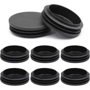Hordion 8 قطع 2 3/8 بوصة مقابس بلاستيكية مستديرة، غطاء نهاية الأنبوب، غطاء نهاية أسود، واقي الأرضية للأنابيب المعدنية والكراسي والأثاث in Kuwait