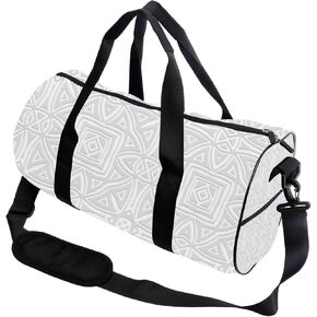 Delicate White Lines Foldable Sports Duffel Bags For Men Women Oxford Tote Bags Adjustable Shoulder Strap, Convertible Carry Backpack Cute Duffle Bag For Weekender Work Gym Gifts Women in Kuwait