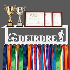 Personalized Medal Hanger Display, Custom Medal Holder with Name for Awards Ribbons, Metal Custom Sports Race Plaques Hanger for Wall Mount in Kuwait