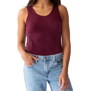 تي شيرت نسائي ذكي للسفر مع جيب بسحاب مخفي، 100% مقاوم للنشل أثناء العطلات بدون أكمام in Kuwait