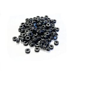 (100) 1/4" Inside Diameter Rubber Grommet - 1/8" Groove Width- Fits 3/8 Holes. Ideal for Sealing, DIY Projects, Wire Protection, and Cable Management in Kuwait