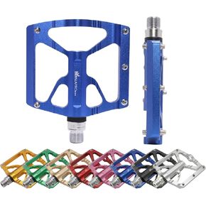 دواسات دراجة IMPALAPRO من الألومنيوم مصنوعة بآلة CNC مقاس 97 × 92 مم - دواسات دراجة خفيفة الوزن 320 جم مع محور Cr-Mo محكم الغلق و10 دبابيس مقاومة للصدأ لدراجات MTB والحصى وBMX والدراجة الإلكترونية in Kuwait