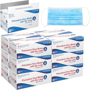 Dynarex Procedure Face Mask - with Ear Loop Blue 12/50/Cs in Saudi Arabia