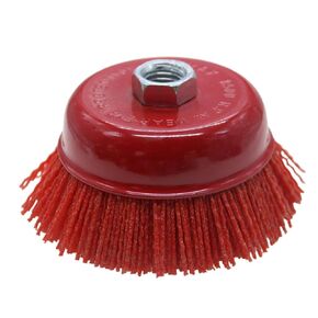 4" Abrasive Filament Nylon Bristle Cup Brush for Removing Rust Corrosion Paint, 5/8"-11 Thread,1PC in Saudi Arabia