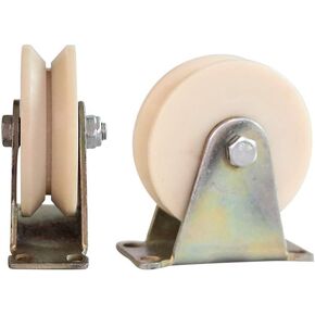 Heavy Duty V-Groove Caster WheelsNylon Track Wheels for Industrial Machines Sliding Doors Rolling Gates Wire Rope Rails - 50mm/2in & 60mm/2in Options in Saudi Arabia