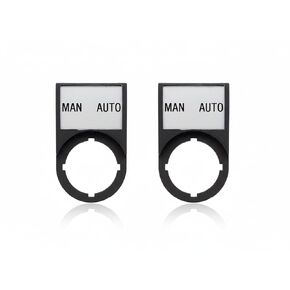 Legend Plate Man AUTO with Holder, for Use with 22mm Switches (Pack of 2) in Kuwait
