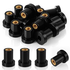 20 Pcs 1/4"-20 x 3/4" Rubber Well Nuts Neoprene Expansion Brass Nuts in Kuwait