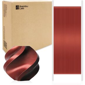 Bamboo Lab PLA Silk Dual Color 3D Printer Filament 1.75mm for Bambu Lab X1/X1C/P1P/P1S/AMS, Silk Shiny Dual Color PLA 1KG Easy Printing & Eco Friendly with RFI (Not Recommend for A1 Series) in Kuwait