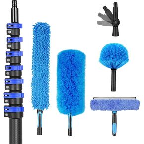 مجموعات منفضة سقف عالية 36 قدمًا مع عمود تمديد من ألياف الكربون بطول 4.7-30 قدمًا، ومنفضة ريش، ومنفضة نسيج العنكبوت، ومنفضة مروحة السقف، وممسحة النوافذ ومنظف مع عمود بطول 30 قدمًا in Kuwait