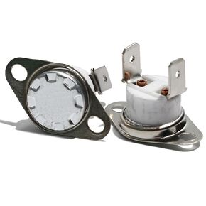 250V 10A Ceramic Temperature Control Replacement KSD301 200C 210C 220C 230C 240C NC Thermostat Element 5Pcs(Flat Type,Normally Closed NC_220C) in Saudi Arabia