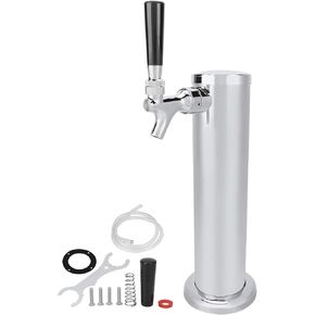 Single Faucet Stainless Steel Beer Tower Draft Dispenser Kit for Home Brewing Kegerator Commercial Use Includes Hose and Accessories in Kuwait