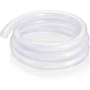 3/4 "ID x 1" Od x 25 ft مضفر الأنابيب البلاستيكية عززت خرطوم الفينيل الشفاف، الثقيلة مرنة ارتفاع ضغط PVC مضفر خرطوم للمياه المنزل حديقة حوض السمك الغسيل in Kuwait