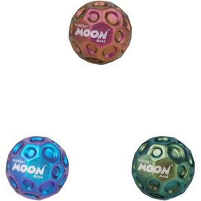 Waboba Metallic Moon Ball - Hyper Bouncy Ball - Red, Blue, or Green - Perfect for Active Play and Outdoor Games - 1 Ball, Colors May Vary in Kuwait