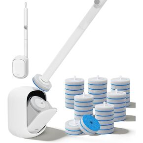 JUDRDO Disposable Toilet Brush,Toilet Bowl Cleaner,Wall Mounted Toilet Bowl Brush with 36 Refills for Deep Toilet Cleaning,Toilet Brush and Holder Set for Hygienic Bathroom Maintenance in Kuwait