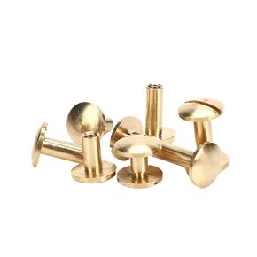 مجموعة أعمدة ربط برشام برشام مكونة من 10 براغي تجليد كتب نحاسية M3 بطول قضيب 3-30 مم (22 مم) in Kuwait