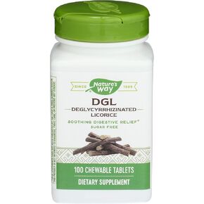 العلاج الأنزيمي، خلاصة العرقسوس (DGL) (بدون فركتوز)، 100 قرص قابل للمضغ. عبوة من 1 in Kuwait