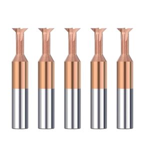 5pcs/Set,45° 60° 1.5-16mm Carbide Dovetail Milling Cutter, Slotting Machining Tool for CNC(45°,TICN Coating,3.0mm) in Saudi Arabia