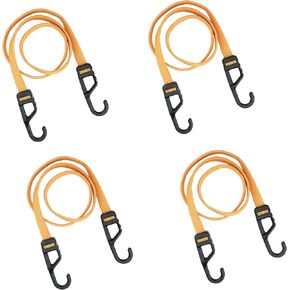 DEWALT DXBC301448 أشرطة بنجي مسطحة فاخرة مقاس 48 بوصة أسود/أصفر، 4 عبوات in Kuwait