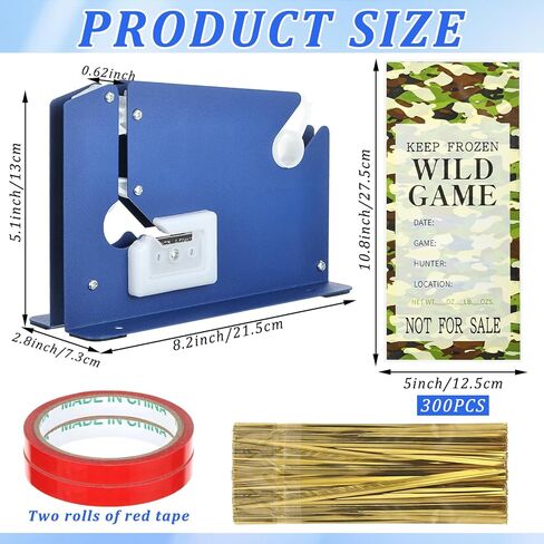 300 Pcs Ground Pork Freezer Bags 1lb Ground Meat Bags with Tape Bag Sealer 2 Sealing Tape Sausage Burger Wild Game Meat for Packaging Storing Processing Protect Your Meat from Freezer Burn in Saudi Arabia