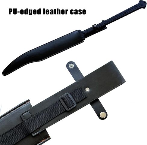 40" Two-Handed Spartan Sword Full Tang 1065 Carbon Steel, Nylon Fiber glass Handle with PU Oil-Edged Leather Sheath, Outdoor,Tactical,Collection Scenarios in Saudi Arabia