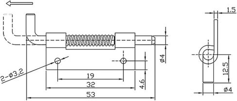 Pin Spring Hinge Cabinet Doors of Electrical Equipment High/Low Voltage 304 Stainless Steel 1Pcs(Left) in Saudi Arabia