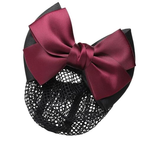 عقدة شعر على شكل فيونكة، غطاء كعكة شعر نسائية أنيقة مع مرونة عالية، للنادلة والممرضة والطبيب المضيفة الجوية (شبكة عقدة زرقاء) in Kuwait