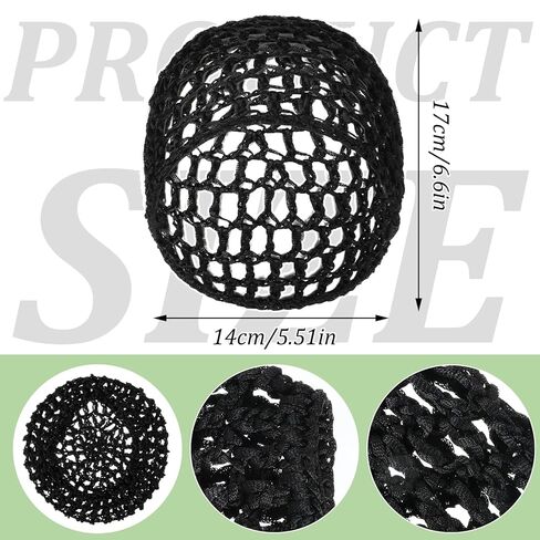 3 قطع من شبكات الشعر للنوم، شبكة لف شعر الكروشيه، شبكة لف من الحرير الشبكي، غطاء نوم ناعم قابل لإعادة الاستخدام، غطاء نوم للنساء، شعر حريري مرتب (أسود) in Kuwait