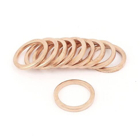 غسالة سحق النحاس حلقة مسطحة طوقا الختم المناسب M10 M12 M13، مقاومة جيدة للتآكل (M12 * 24 * 1 5PCS) in Saudi Arabia