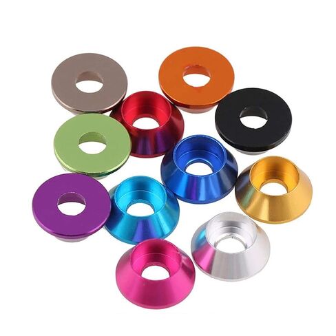 10pcs Aluminum Cone Washer M2-M8 Washers for Cylinder Cup Head Hex Socket Head Screw Bolt Gasket, Good wear Resistance(Peach,M8) in Saudi Arabia