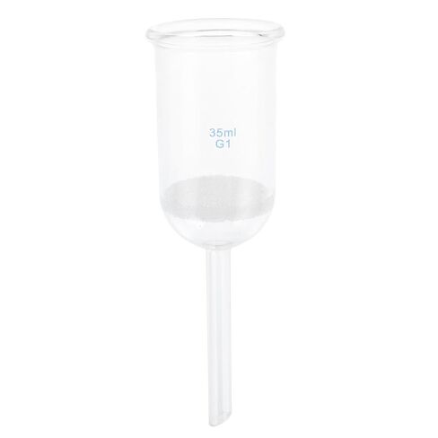 ULTECHNOVO Acid Resistant Glass Filtering Funnel with Sand Core, 35Ml Laboratory Glassware Funnel for Chemical Experiments and Liquid Filtration in Saudi Arabia