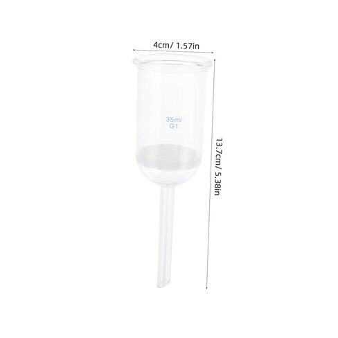 ULTECHNOVO Acid Resistant Glass Filtering Funnel with Sand Core, 35Ml Laboratory Glassware Funnel for Chemical Experiments and Liquid Filtration in Saudi Arabia