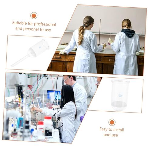 ULTECHNOVO Acid Resistant Glass Filtering Funnel with Sand Core, 35Ml Laboratory Glassware Funnel for Chemical Experiments and Liquid Filtration in Saudi Arabia