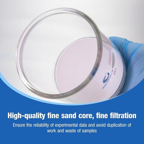 250ml Buchner Filtering Funnel with Fine Frit(G3),Borosilicate Glass,24/40 Standard Taper Inner Joint and Vacuum Serrated Tubulation in Kuwait