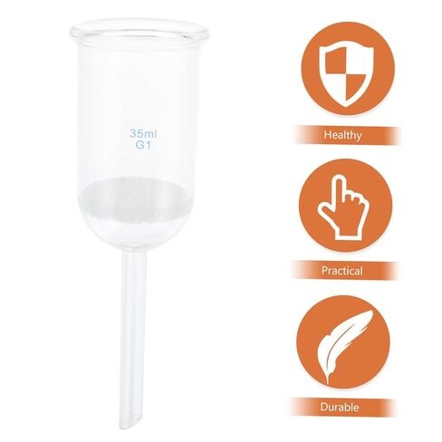 Didiseaon Acid Resistant Laboratory Glass Filtering Funnel 35ml Sand Core Funnel for Lab Experiment Equipment and Scientific Liquid Filtration in Saudi Arabia