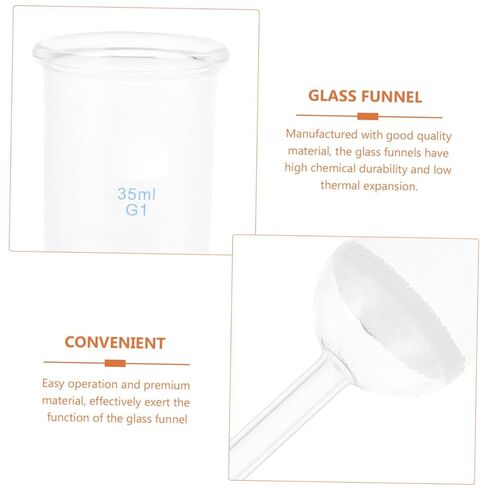 Didiseaon Acid Resistant Laboratory Glass Filtering Funnel 35ml Sand Core Funnel for Lab Experiment Equipment and Scientific Liquid Filtration in Saudi Arabia