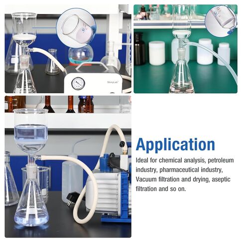 150ml Buchner Filtering Funnel with Fine Frit(G3),Borosilicate Glass,24/40 Standard Taper Inner Joint and Vacuum Serrated Tubulation in Kuwait