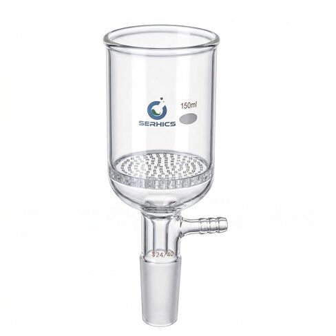 150ml Buchner Funnel 60x75mm with Perforated Plate, Borosilicate Glass,24/40 Standard Joint for Filter Test，1pcs/pk in Kuwait