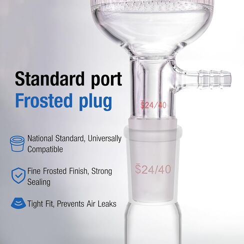 150ml Buchner Funnel 60x75mm with Perforated Plate, Borosilicate Glass,24/40 Standard Joint for Filter Test，1pcs/pk in Kuwait