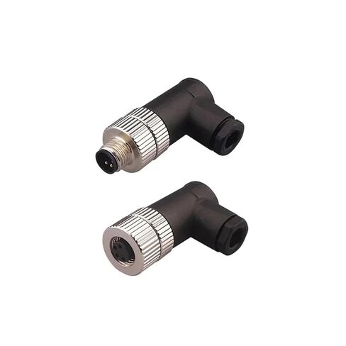 5/20Pcs M8 3/4/5/6/8 Pin Elbow Sensor Connector Male&Female Socket D Type Screw Lock(M8-Female 8Pin,5 PCS) in Saudi Arabia