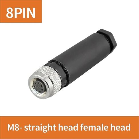 5/10Pcs M8 3/4/5/6/8Pins Sensor Connector Non-Welding IP68 Straight Male&Female Screw Threaded Coupling 3 4 Pin(M8-Female 8Pin,5 PCS) in Saudi Arabia