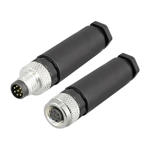 5/10Pcs M8 3/4/5/6/8Pins Sensor Connector Non-Welding IP68 Straight Male&Female Screw Threaded Coupling 3 4 Pin(M8-Female 8Pin,5 PCS) in Saudi Arabia