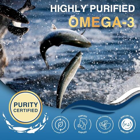 ZEBORA Omega 3 Fish Oil 2000mg - EPA & DHA Supplement with CoQ10 & Taurine - Easy to Absorb Re-esterified Triglyceride(rTG) Form - Support Heart & Immune Health, 120 Softgels in Kuwait