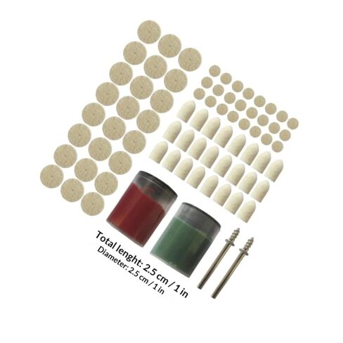 Veemoon 76pcs Felt Wool Polishing Wheel and Buffing Mop Kit with Mandrel for Power Drill, Auto Detailing Polisher Accessories Set for Car Surface Finishing in Saudi Arabia