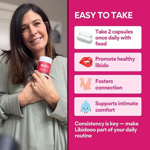 Voomvaya libidooo - الداعم الرغبة الجنسية للنساء أكثر من 40 | داعم من الرغبة الجنسية مع أعشاب الماعز قرنية ، Tribulus Terrestris & Damiana Leaf - Ignite Desire ، الطاقة والثقة - 60 كبسولة in Kuwait