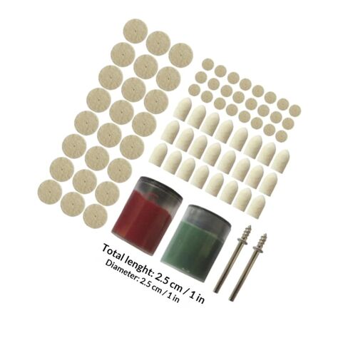 KALLORY 76pcs Wool Felt Polishing Wheel Set Buffing Mop Kit with Mandrels for Rotary Drill Polisher Accessories Car and Jewelry Grinding Finishing in Saudi Arabia