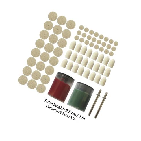 Artibetter 76pcs الصوف ورأى عجلة التلميع عدة الحفر لوحة تلميع مجموعة للأدوات الدوارة السيارات بالتفصيل والتشطيب المعدني in Kuwait