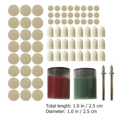 Artibetter 76pcs الصوف ورأى عجلة التلميع عدة الحفر لوحة تلميع مجموعة للأدوات الدوارة السيارات بالتفصيل والتشطيب المعدني in Kuwait